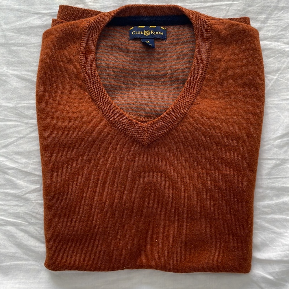 Marino Wool(52%) Men’s sweater medium size